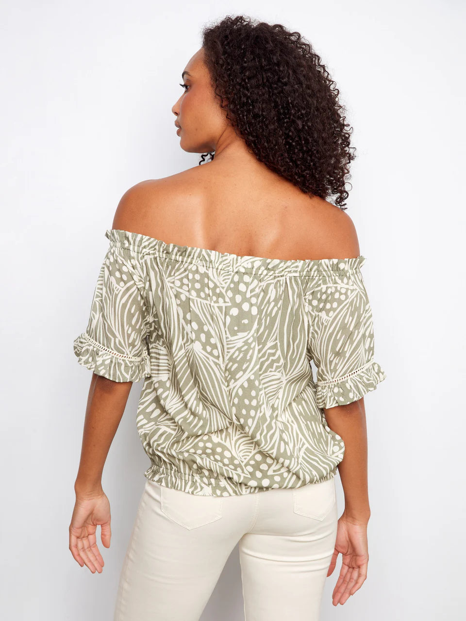 Charlie B Off Shoulder Blouse in Prisma