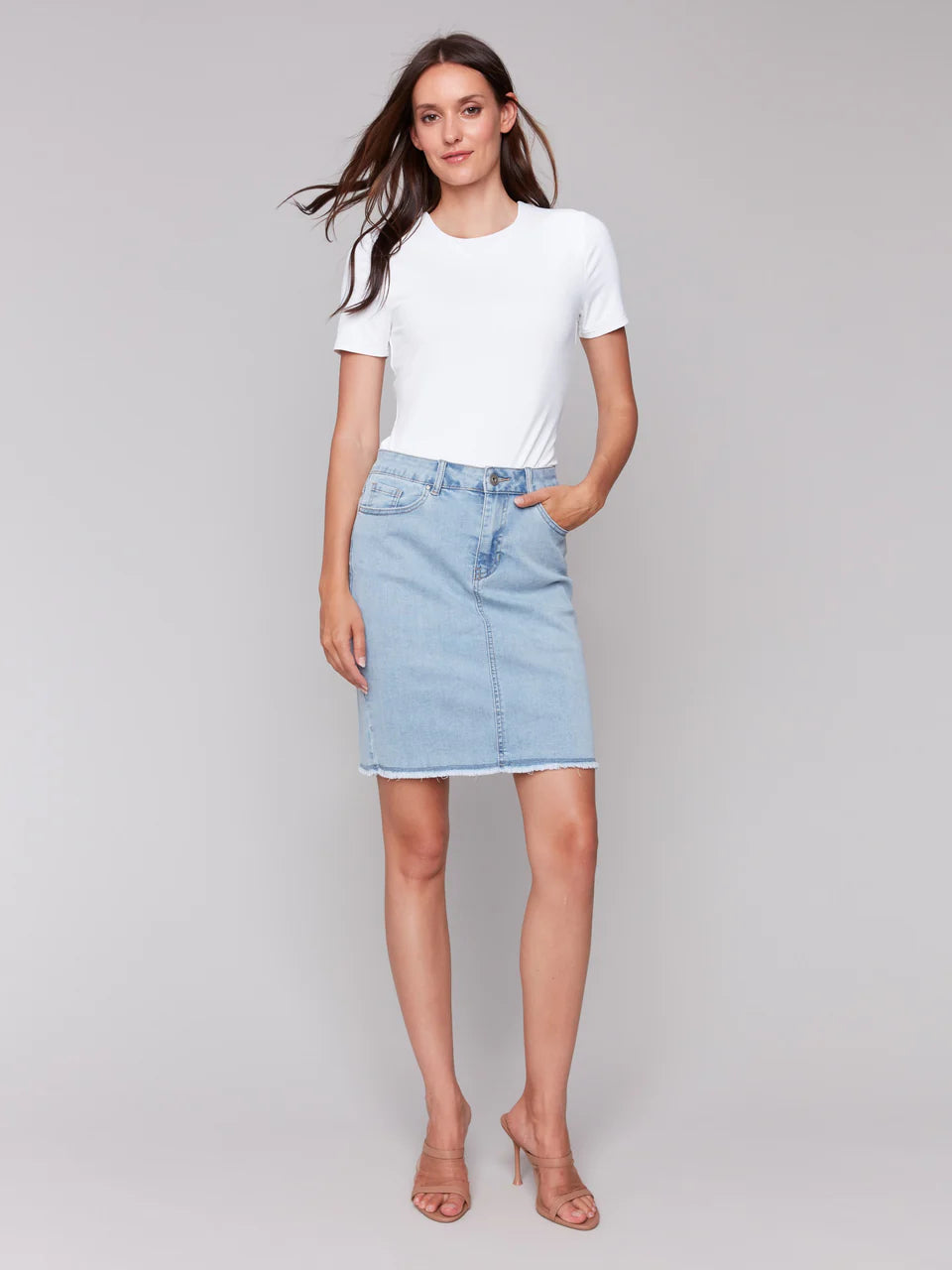 Charlie B Basic Denim Skirt