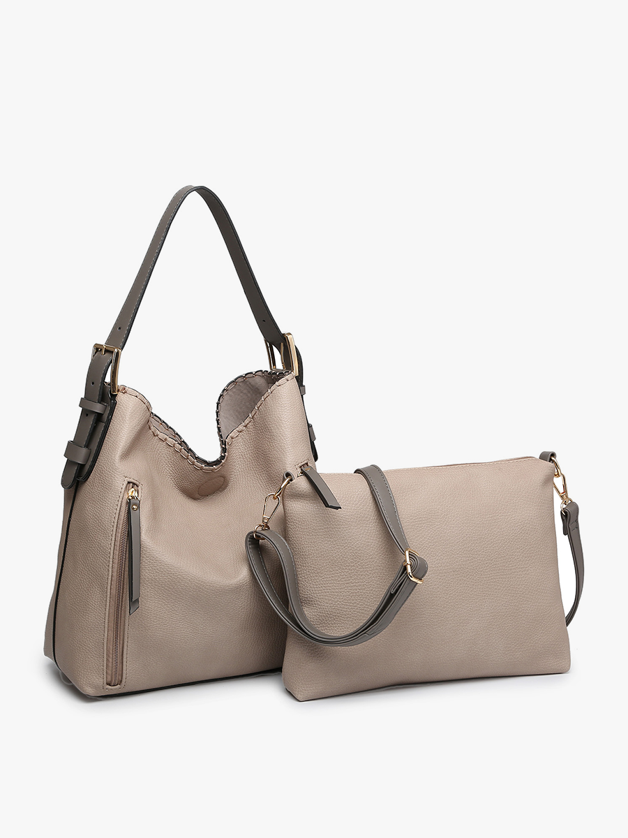 M1816A Alexa 2-in-1 Hobo Bag w/Dual Zip Compartments