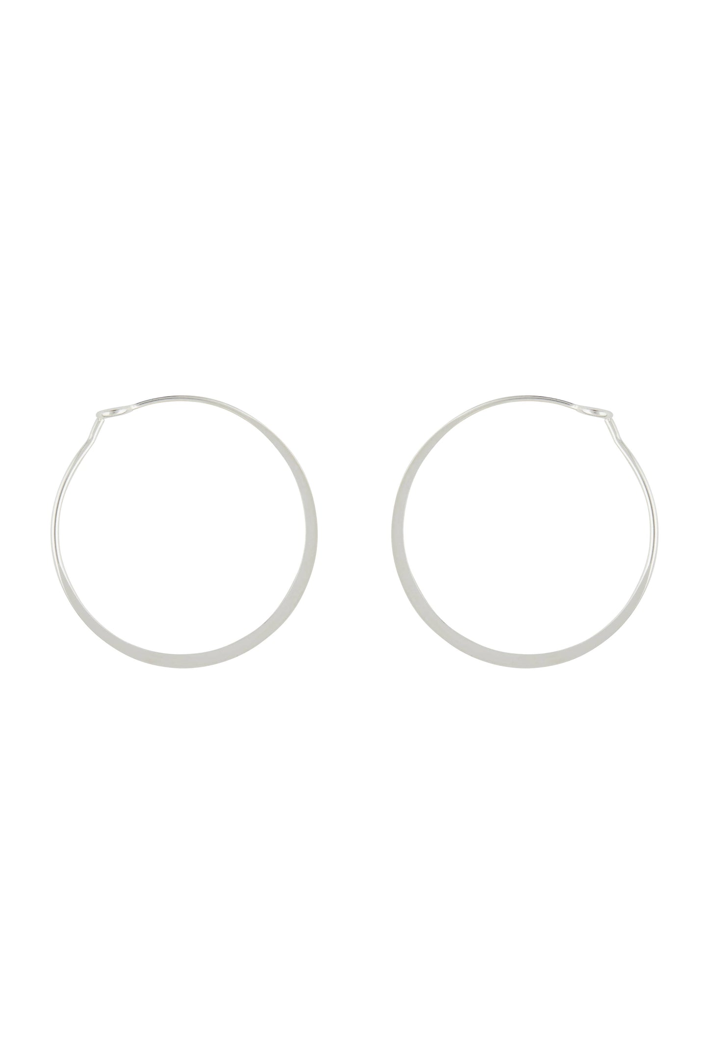 22 Gauge Flat Wire Hoop Earring Available in Sizes 9mm-18mm