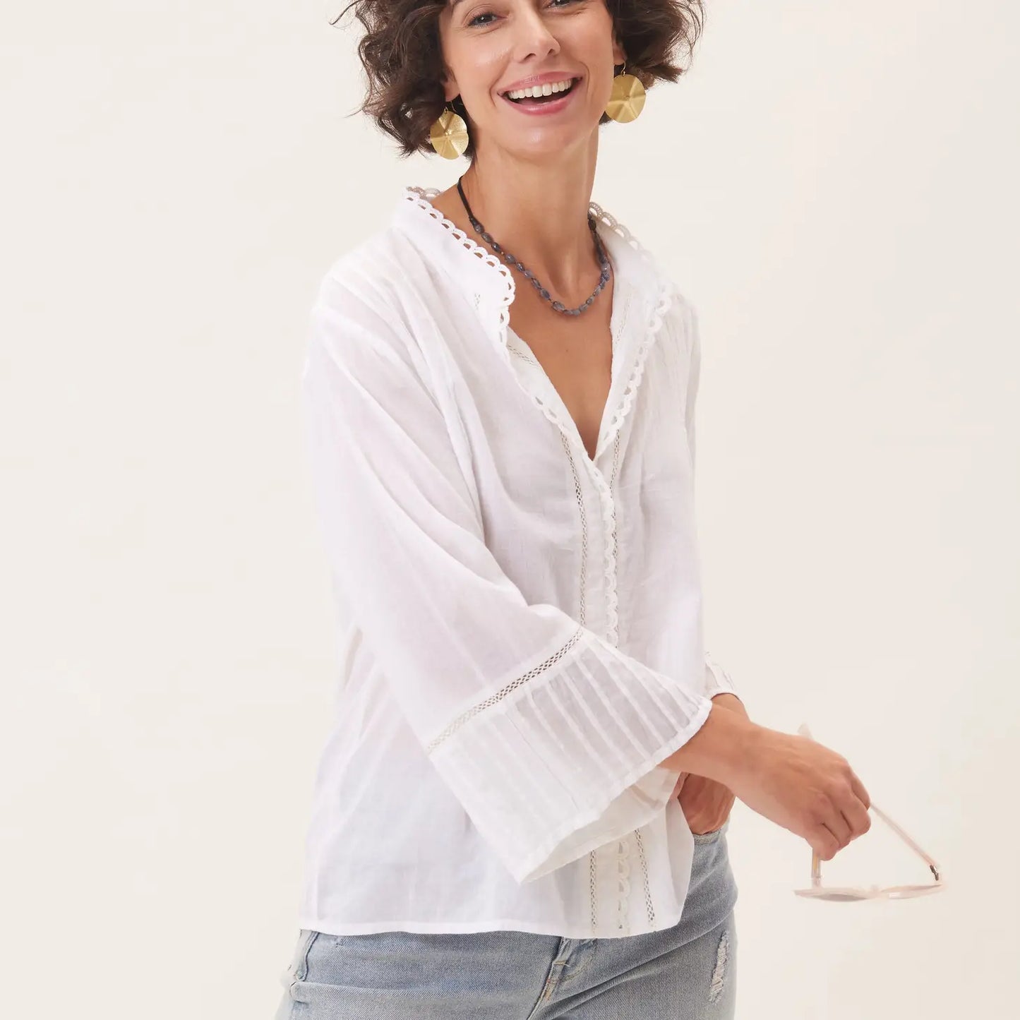 RFP Easy White Cotton Blouse