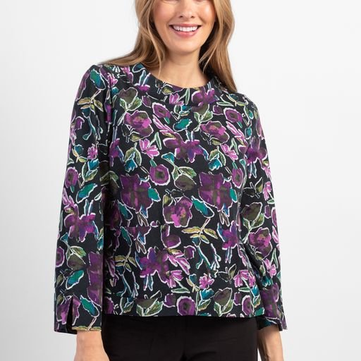 Habitat Purple Floral Pocket Pullover