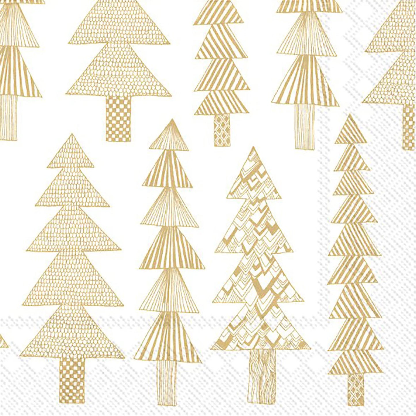 BI Gold Christmas Tree Napkins