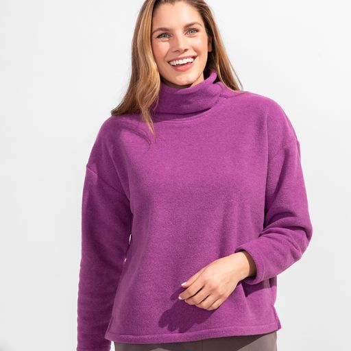 Escape Plum Frosted Fleece Top