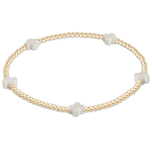 enewton Small Signature Cross 2 mm Gold Beads