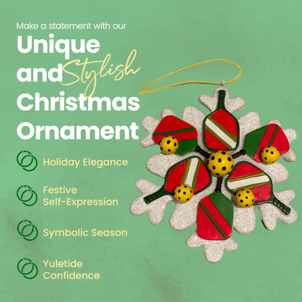 Pickleball Christmas Ornament