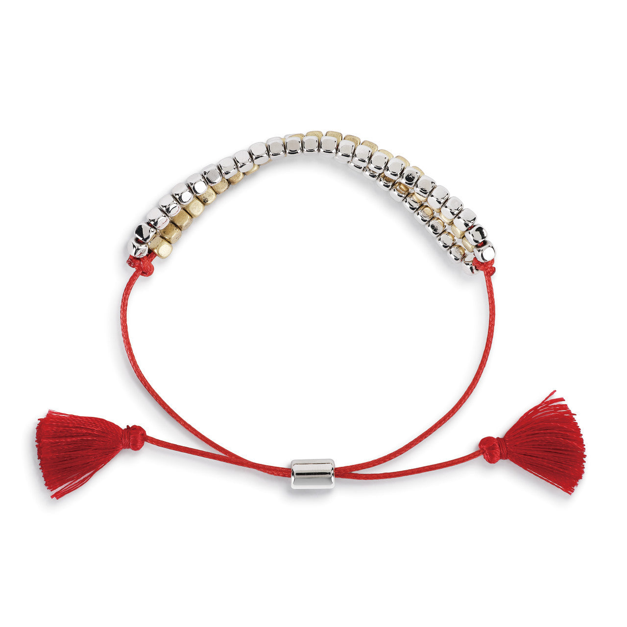Red Thread Bracelet Gold and Silver