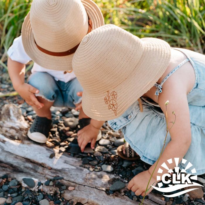 Calikids Tan Raffia Boys Flexi hat
