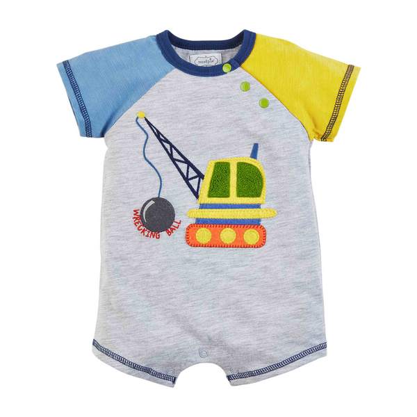 Mud Pie Boys Wrecking Ball Shortall 6-9 Month