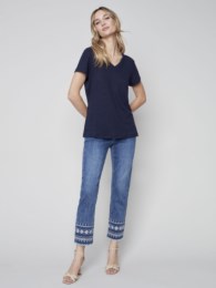 Charlie B Linen T Marine Blue