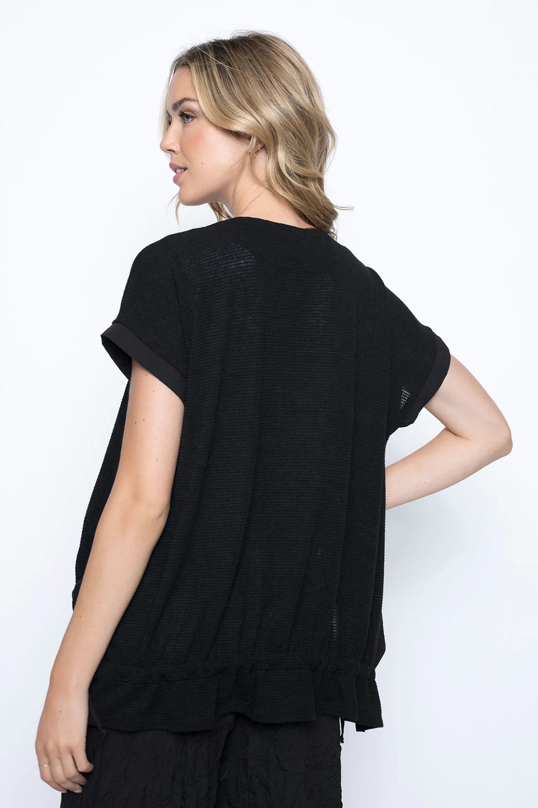 Picadilly Eyelet Vest Black