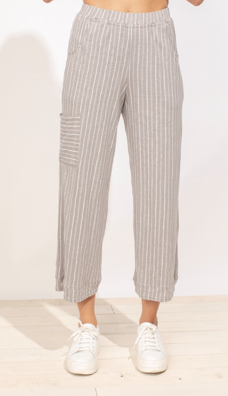 Escape Striped Flood Pants Fog