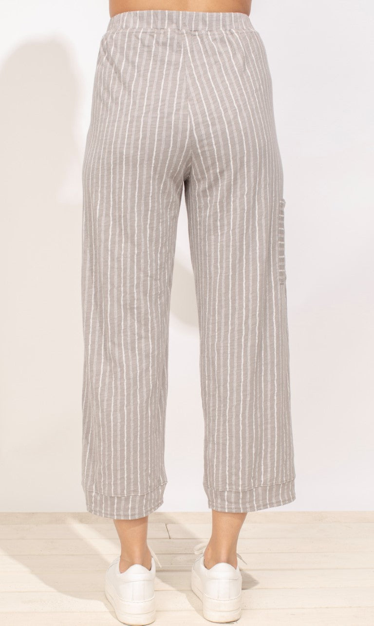 Escape Striped Flood Pants Fog