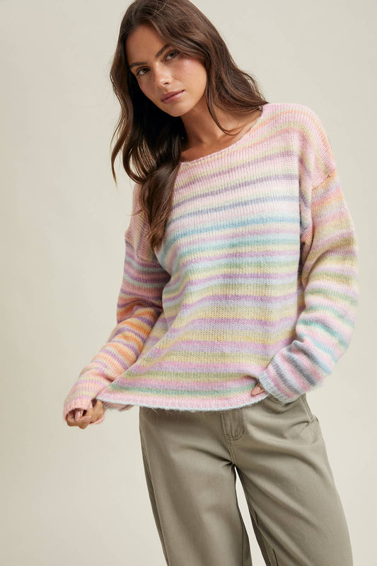 RAINBOW KNIT SWEATER / WL25-11416
