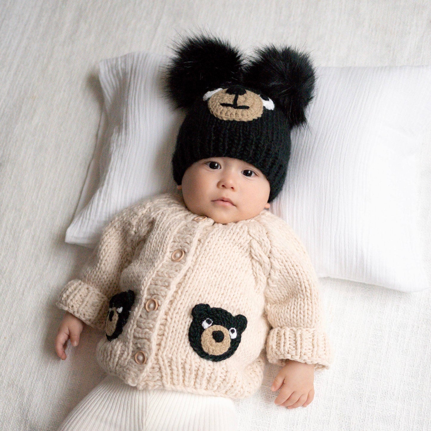Black Bear Cardigan for Baby & Toddler