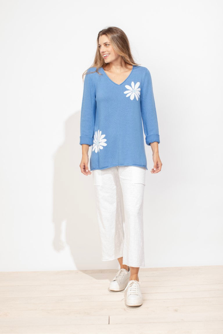 Escape Cotton Flower Sweater