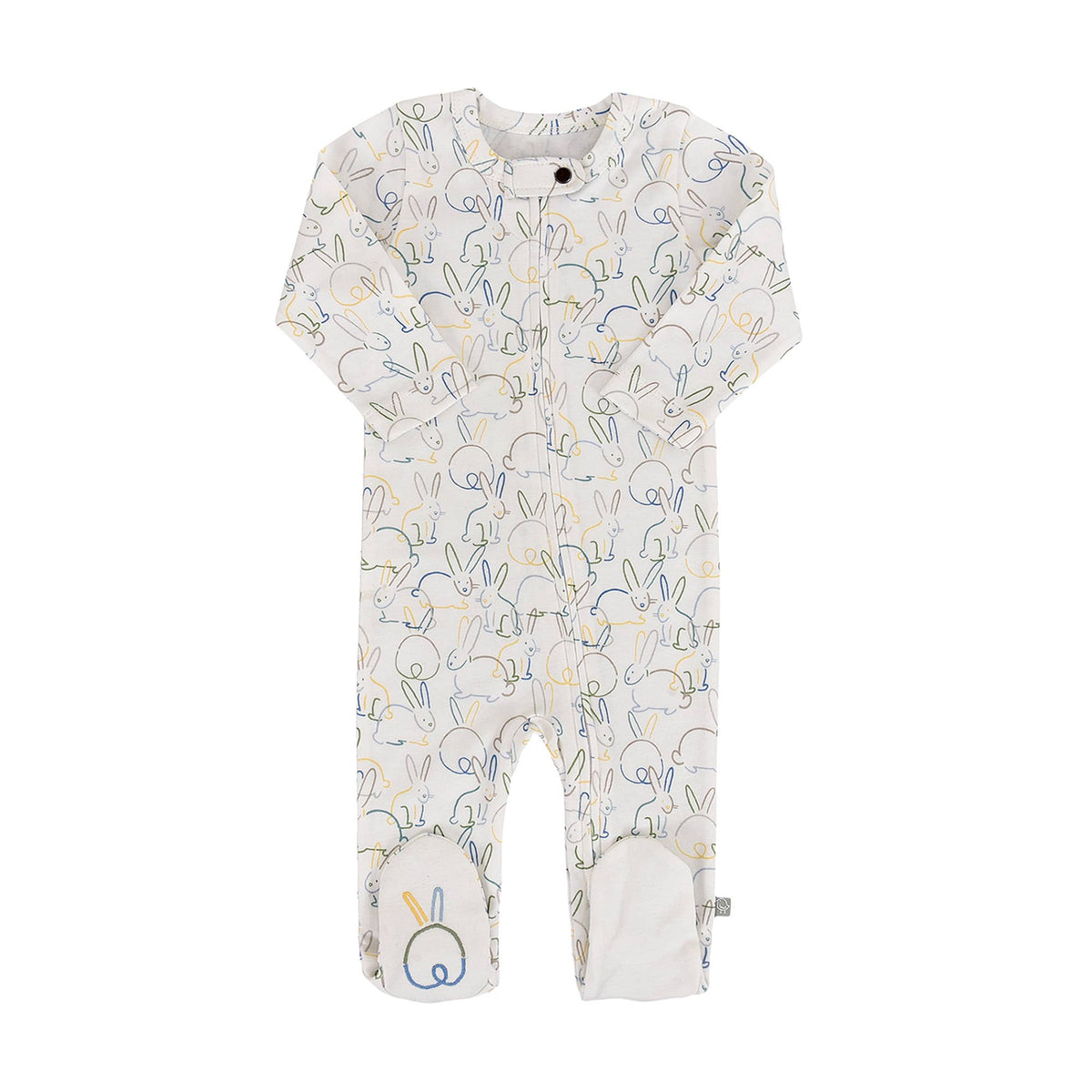 Baby organic footie | bunnies