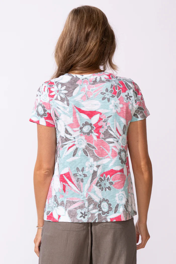 Escape Cotton Fiji Floral V Neck Cotton
