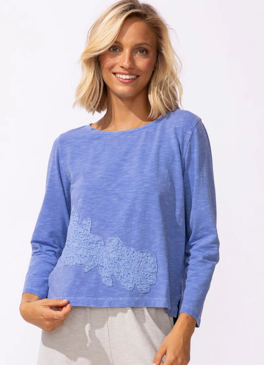 Escape Applique Boxy Tee in Baja