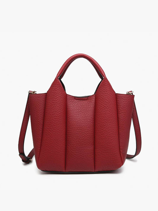 Jen & Co M2597 Maddox Paneled Satchel w/ Long Strap