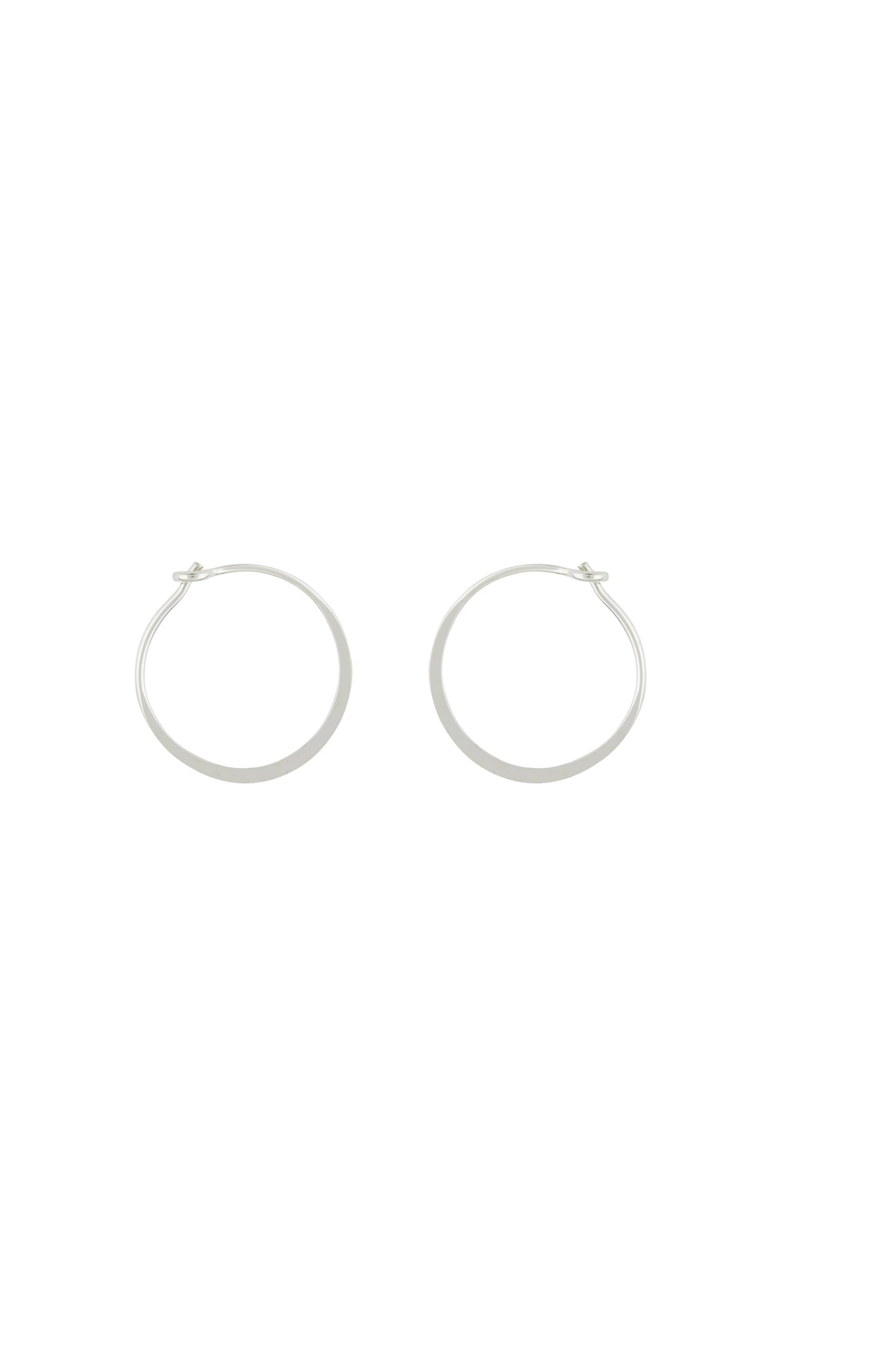 22 Gauge Flat Wire Hoop Earring Available in Sizes 9mm-18mm