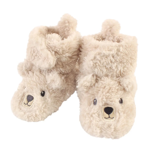 Hudson SHerpa Bear Booties 6-12 Months