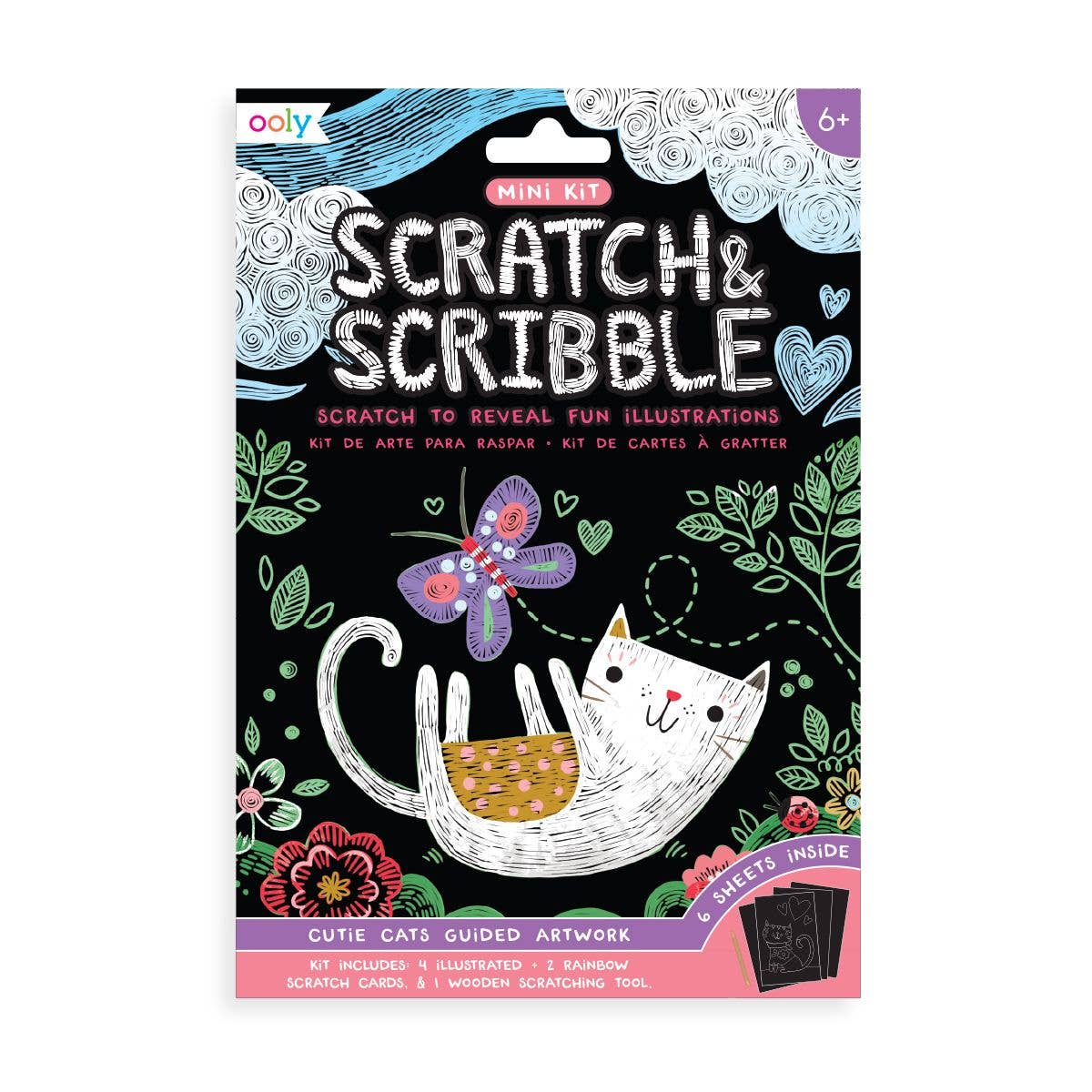 Scratch & Scribble: Mini Kit - Cutie Cats (7 PC Set)