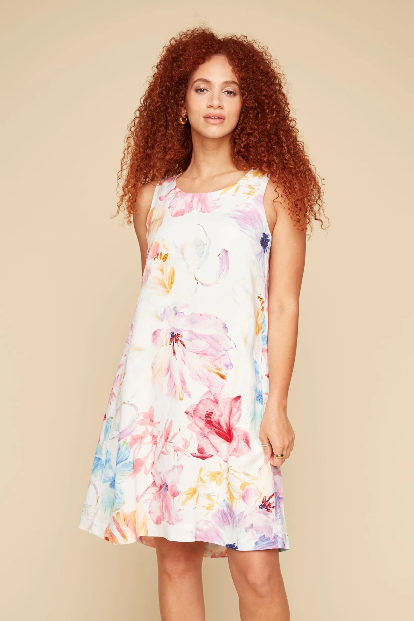 Renuar Linen Blend Dress