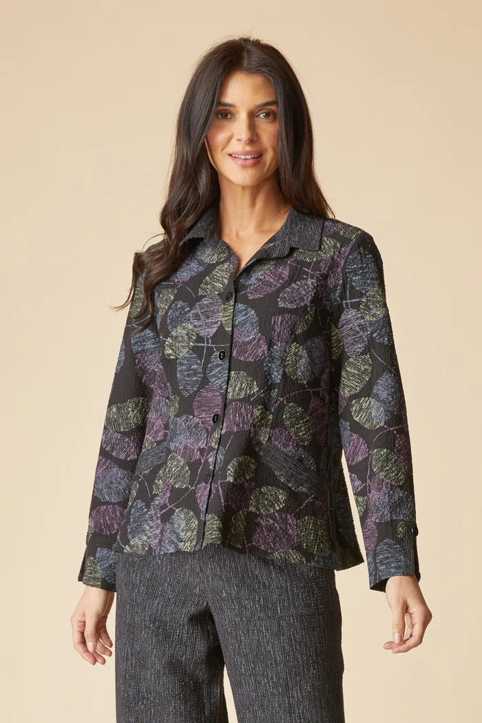 Habitat Crinkle Crepe Leaves Shirt Jacket