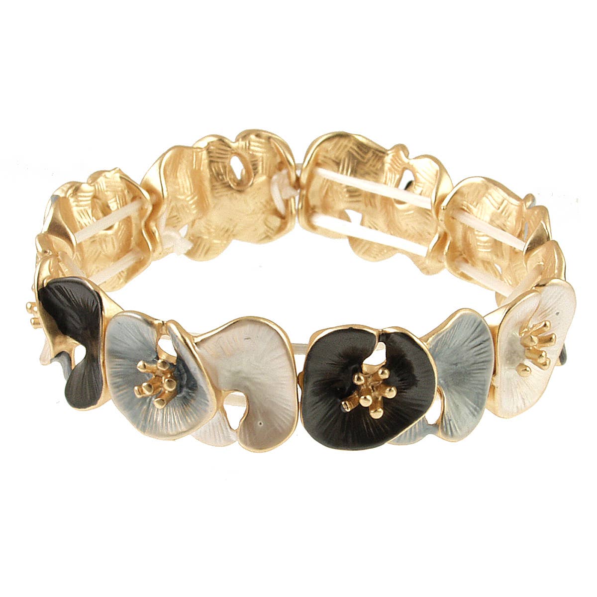 Stretch Bracelet - Lilypad Bracelet, Multiple Colors, 7.25"
