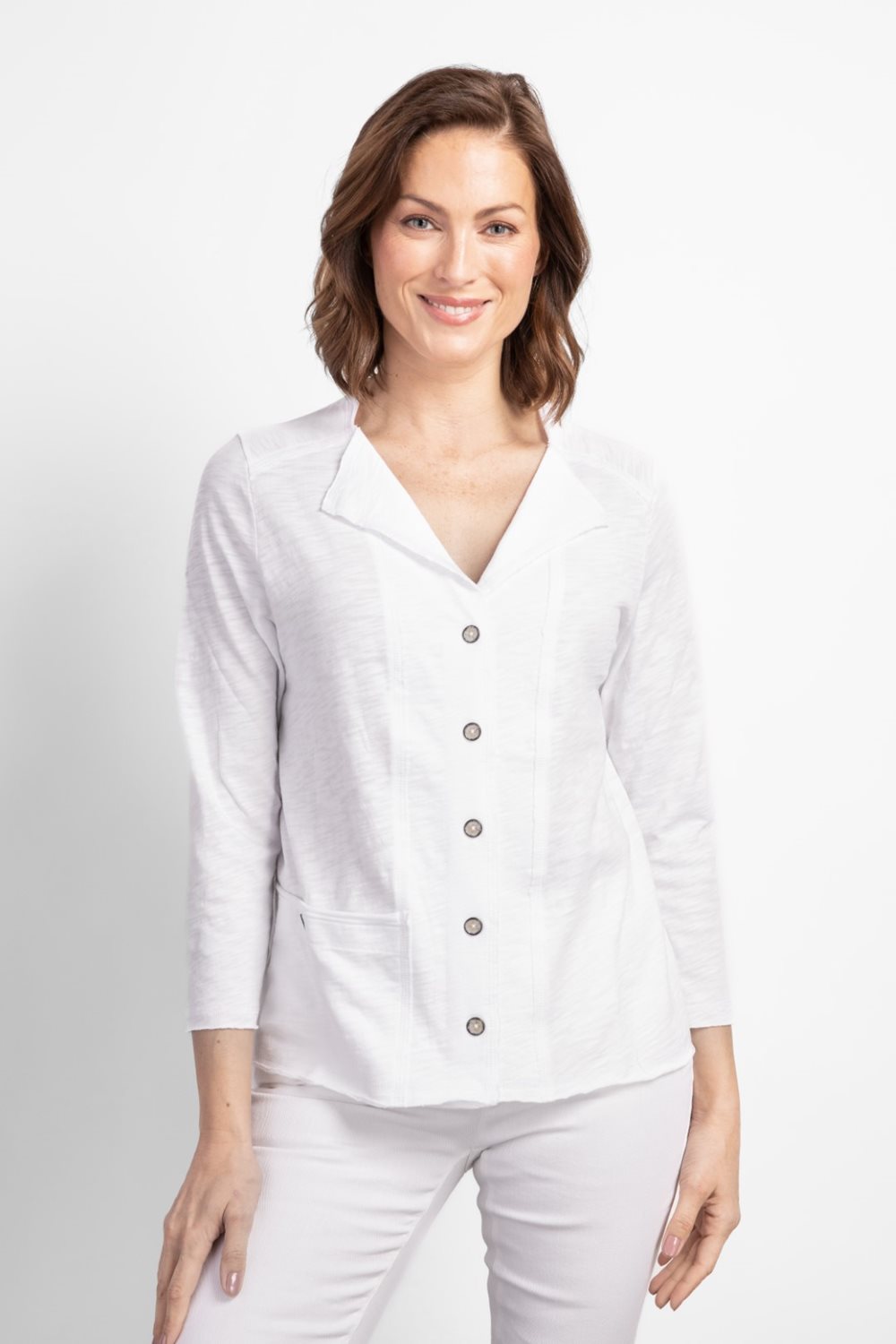 Habitat White Peruvian Cotton Cardigan