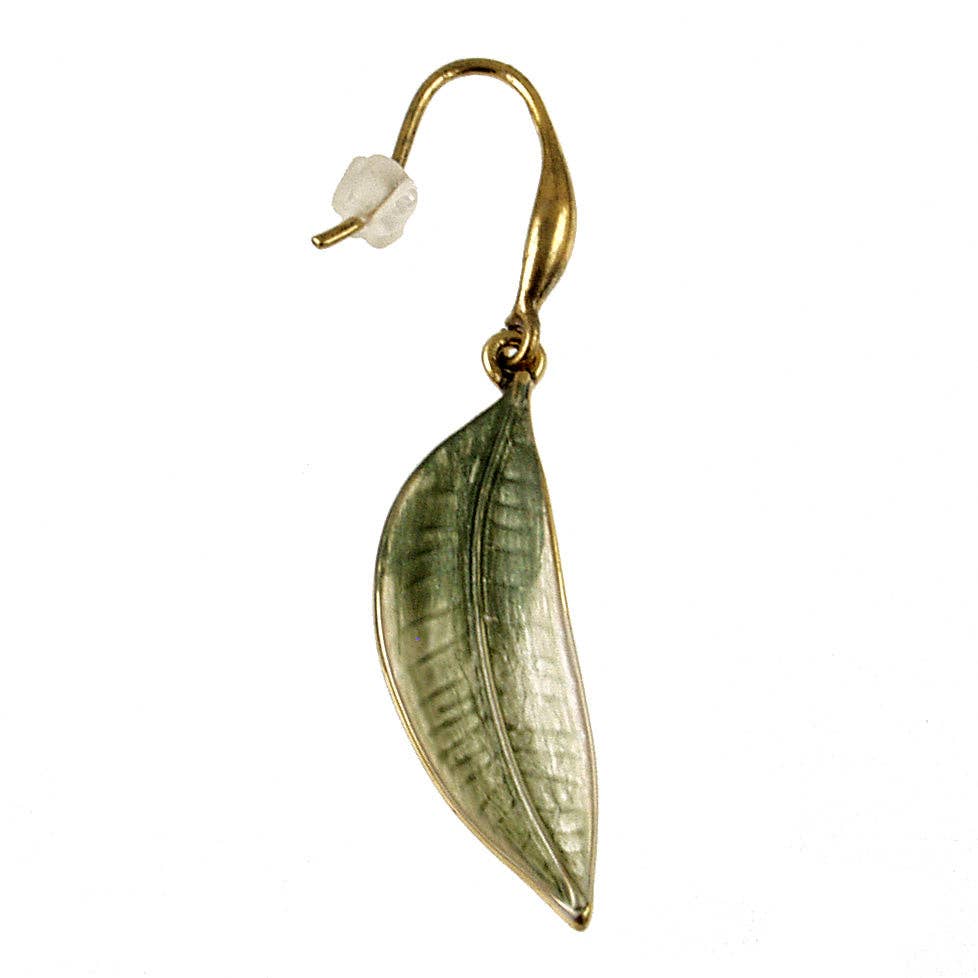 Gradient Leaf Earrings | Blue, Rose Gold, Silver, 2"