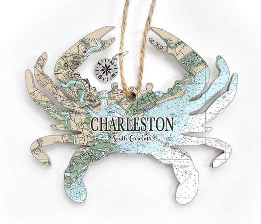 Map Mom Pawson  Crab Ornament