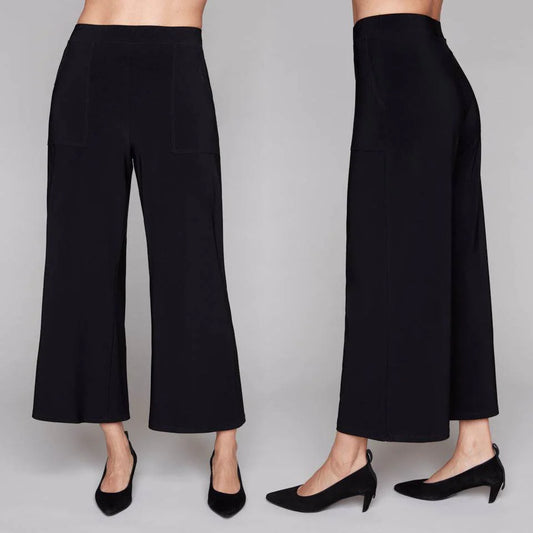 Compli K Black Wide Leg Crops