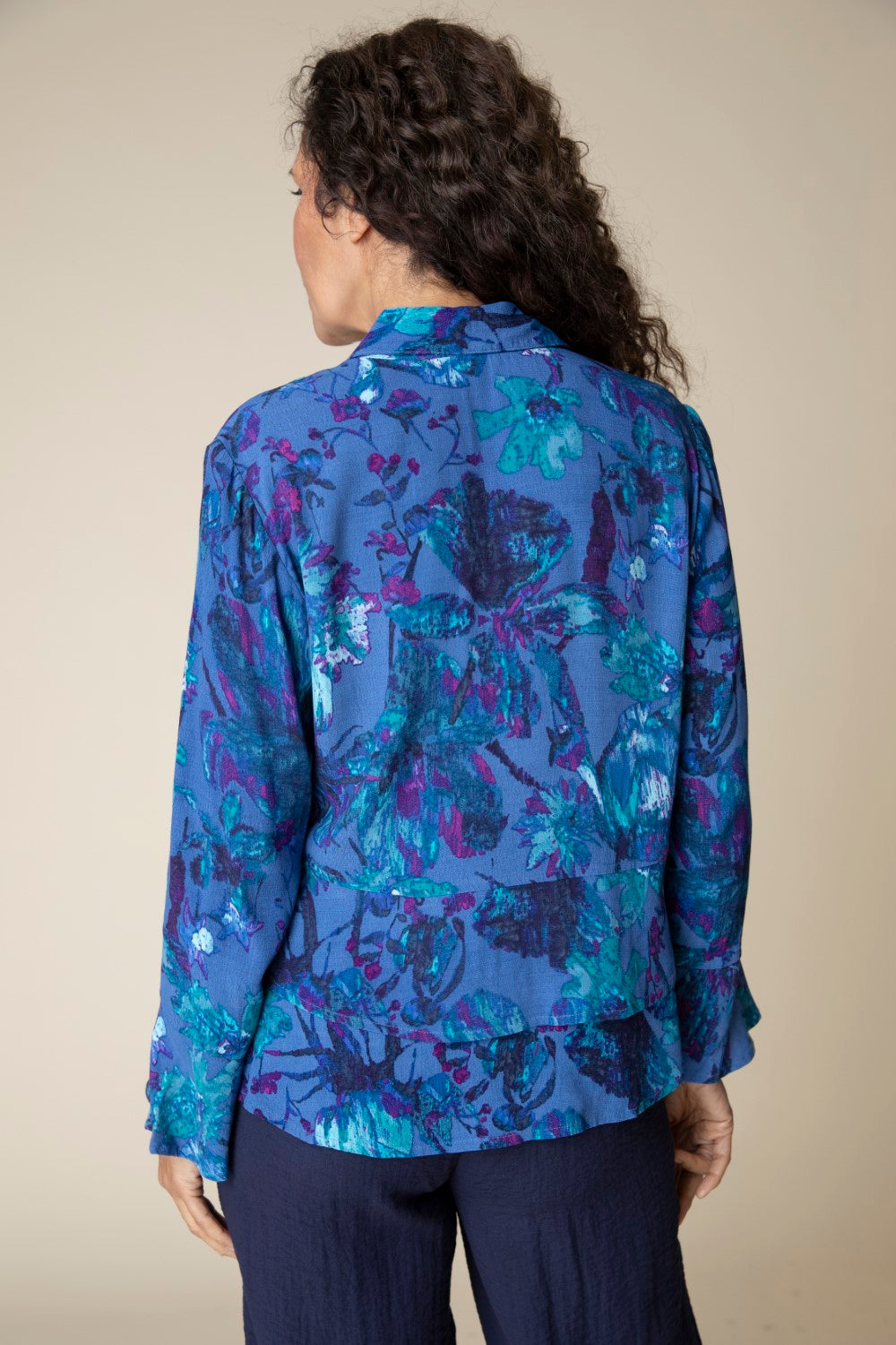 Habitat Cobalt Flounce Blouse