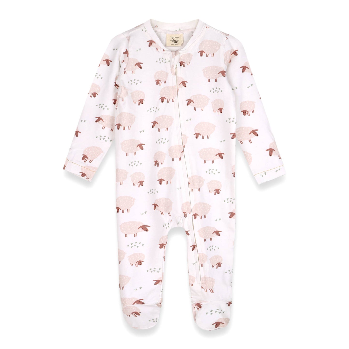 Sheep Zipper Baby Footie (Organic Jersey)