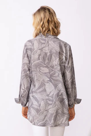 Escape Regatta Leaves Button Down Blouse