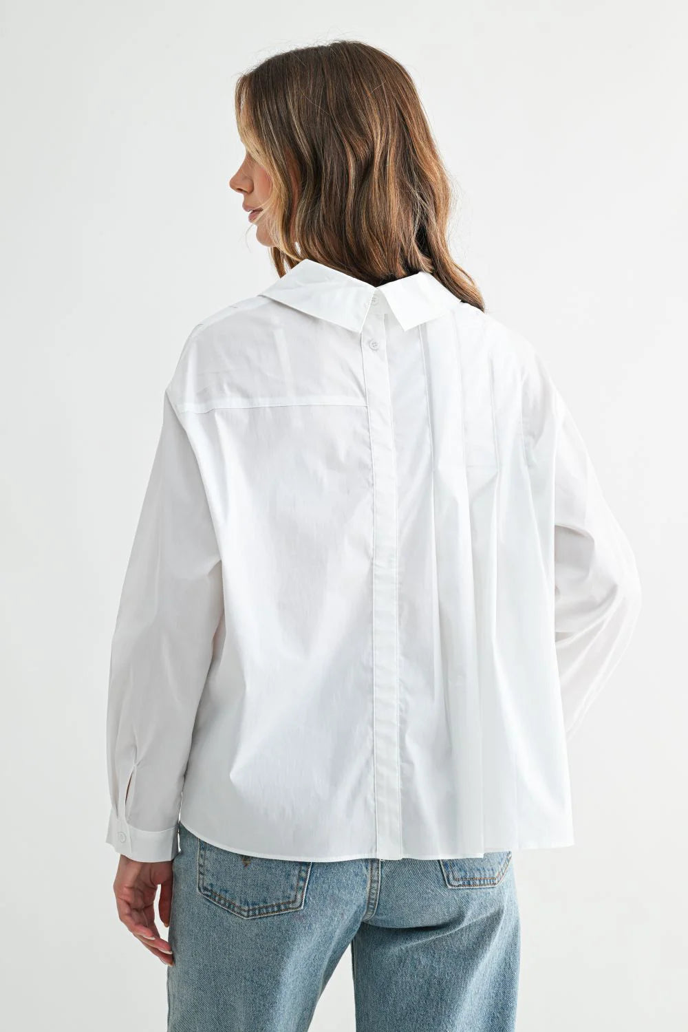 Joh Josh Top w Pleating White