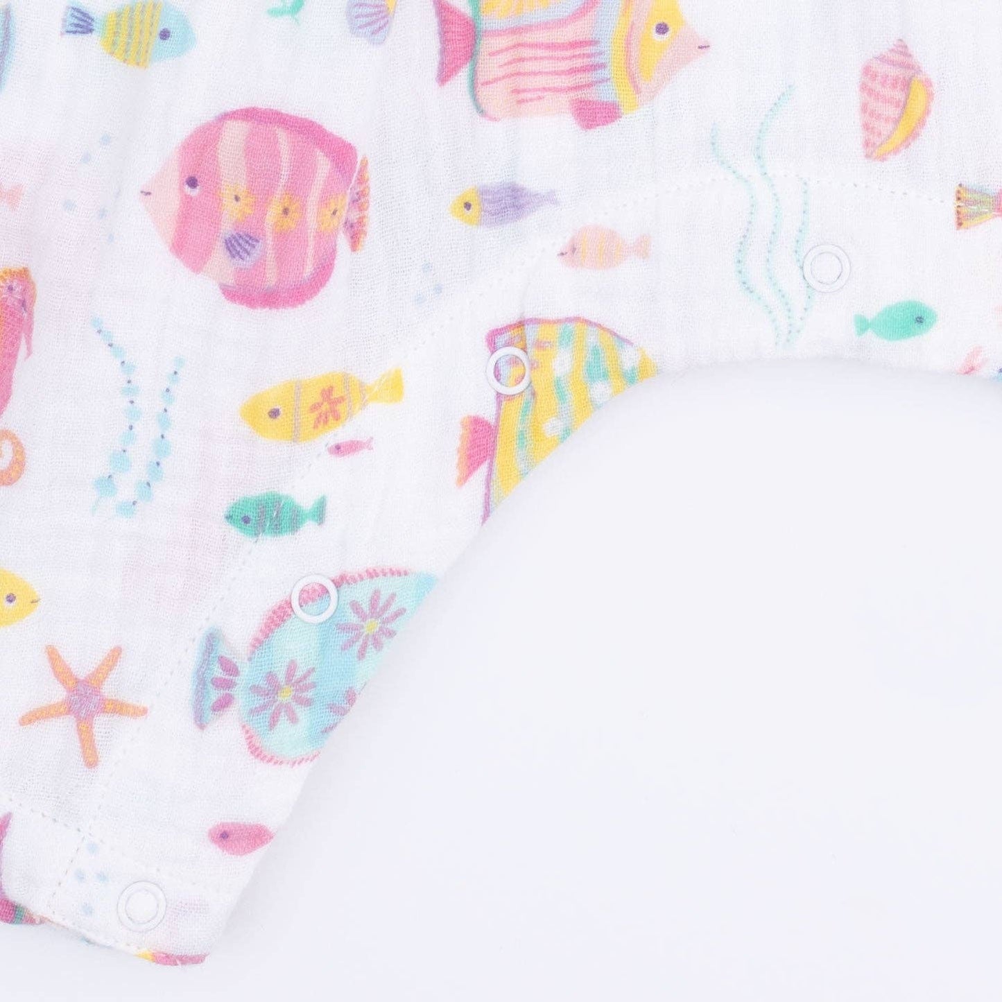 Sunny Coral Reef Fish - Smocked Romper
