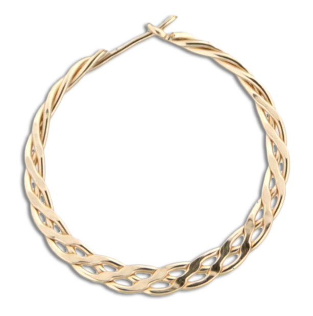 Braided 25mm Hoop Earring