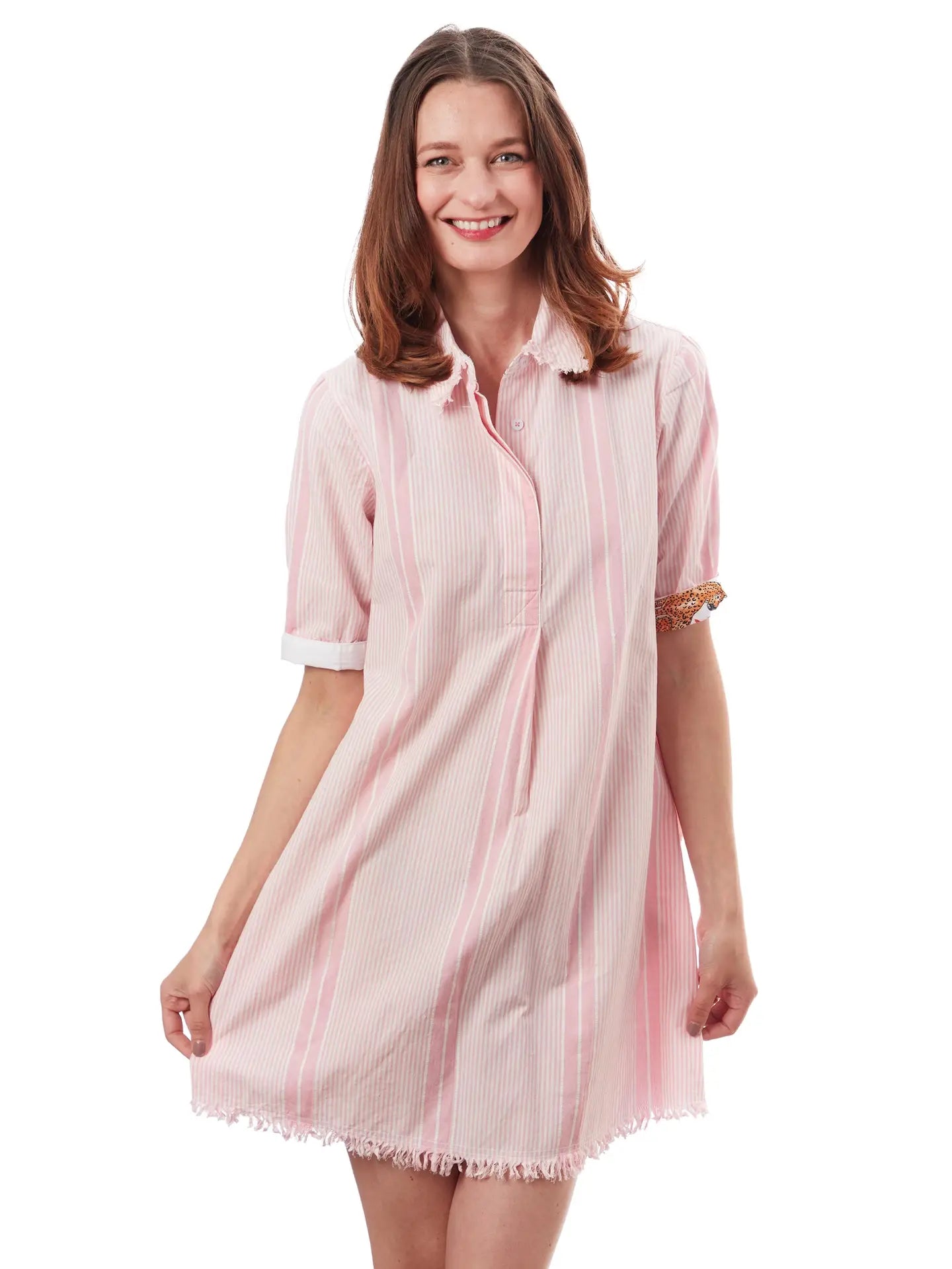 Dizzy Lizzie Chatham Pink Striped Dress