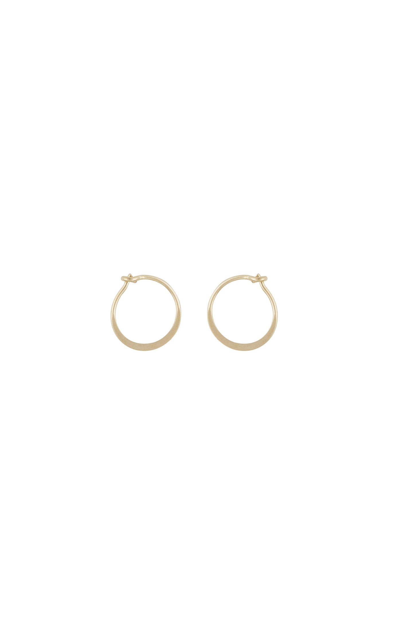 22 Gauge Flat Wire Hoop Earring Available in Sizes 9mm-18mm