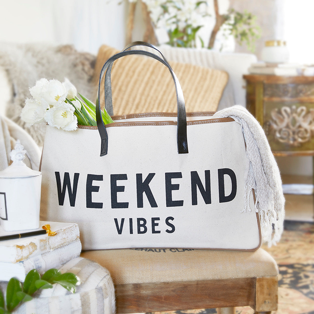 Canvas Tote Weekend Vibes