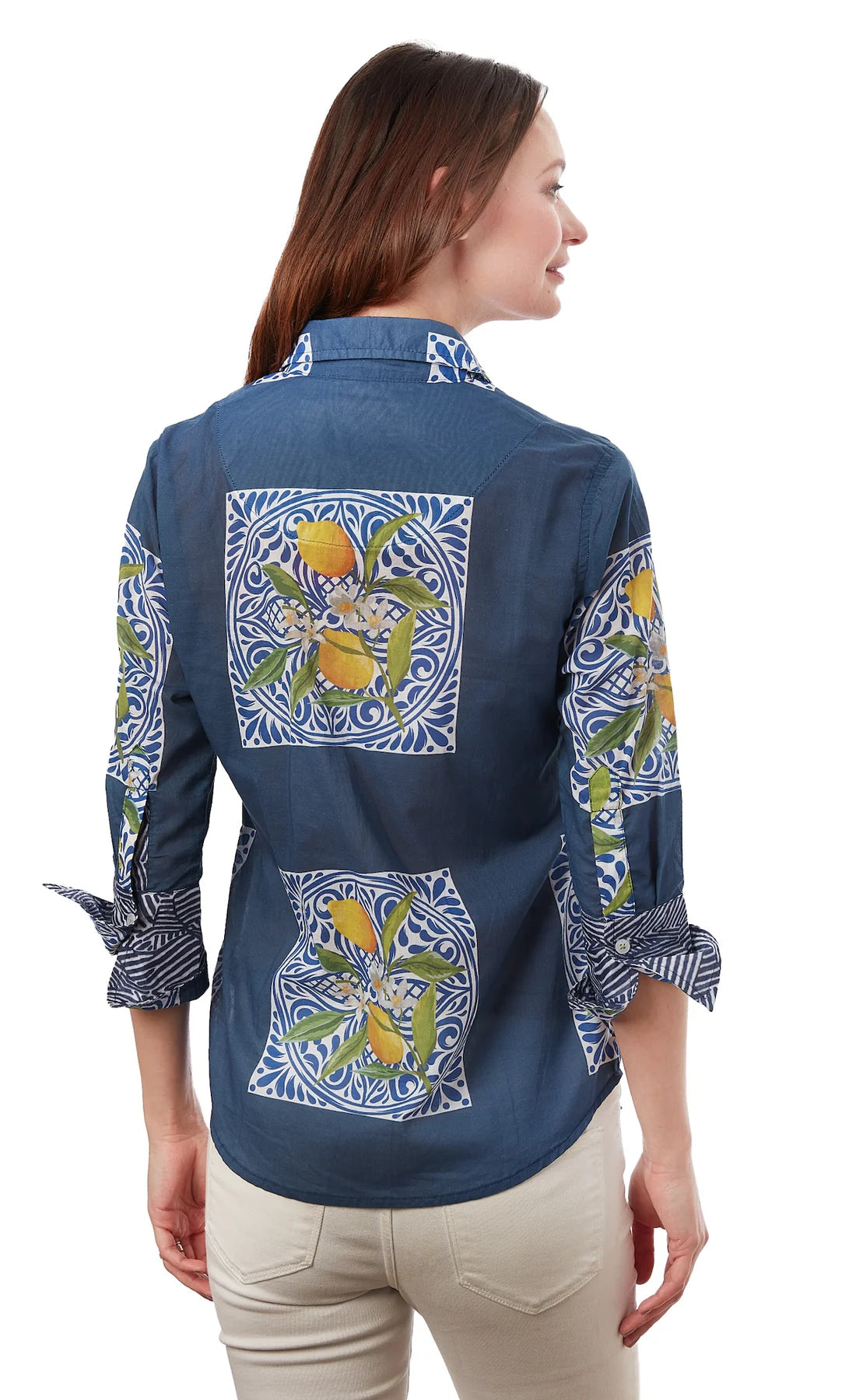 Dizzie Lizzie Rome 3/4 Sleeve Lemon Blouse