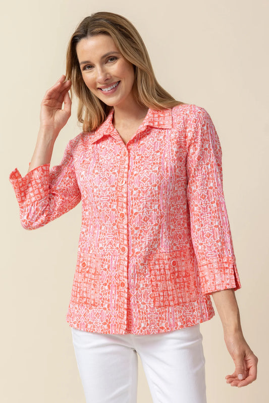 Habitat Crinkle Cotton Miami Shore Shacket