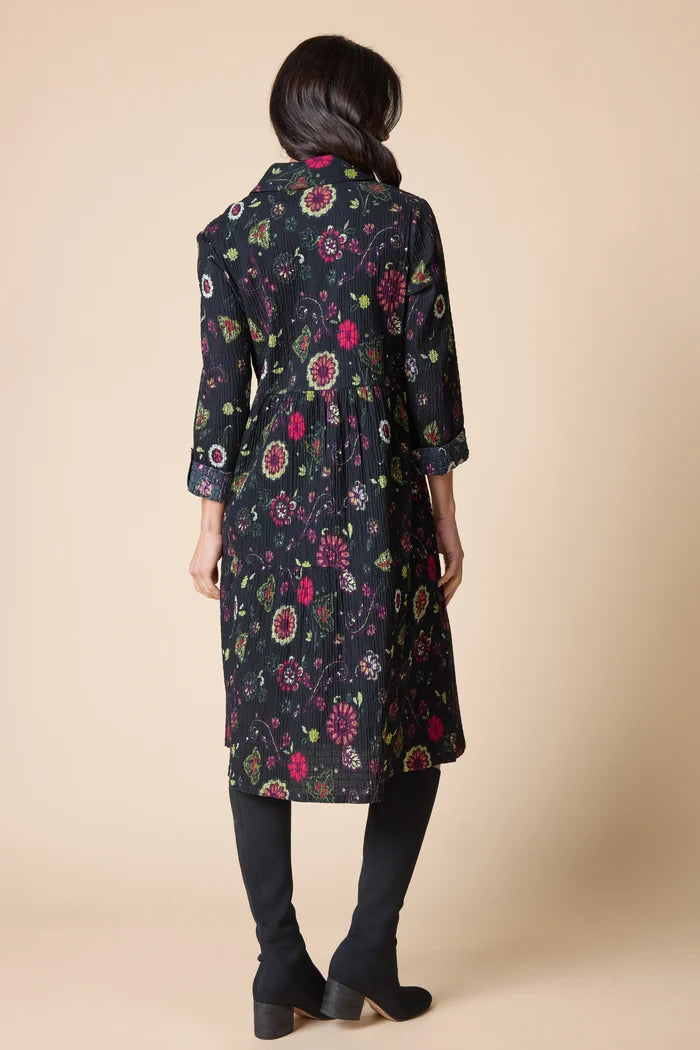 Boho Floral Crinkle Dress