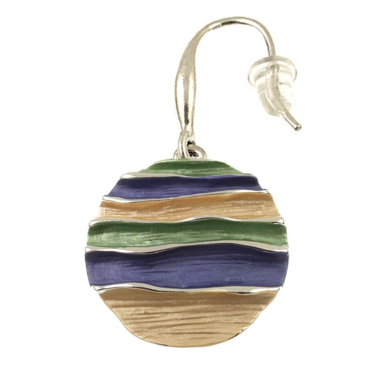 Ocean Waves Drop Earrings -Blue, Purple, Gold, Green