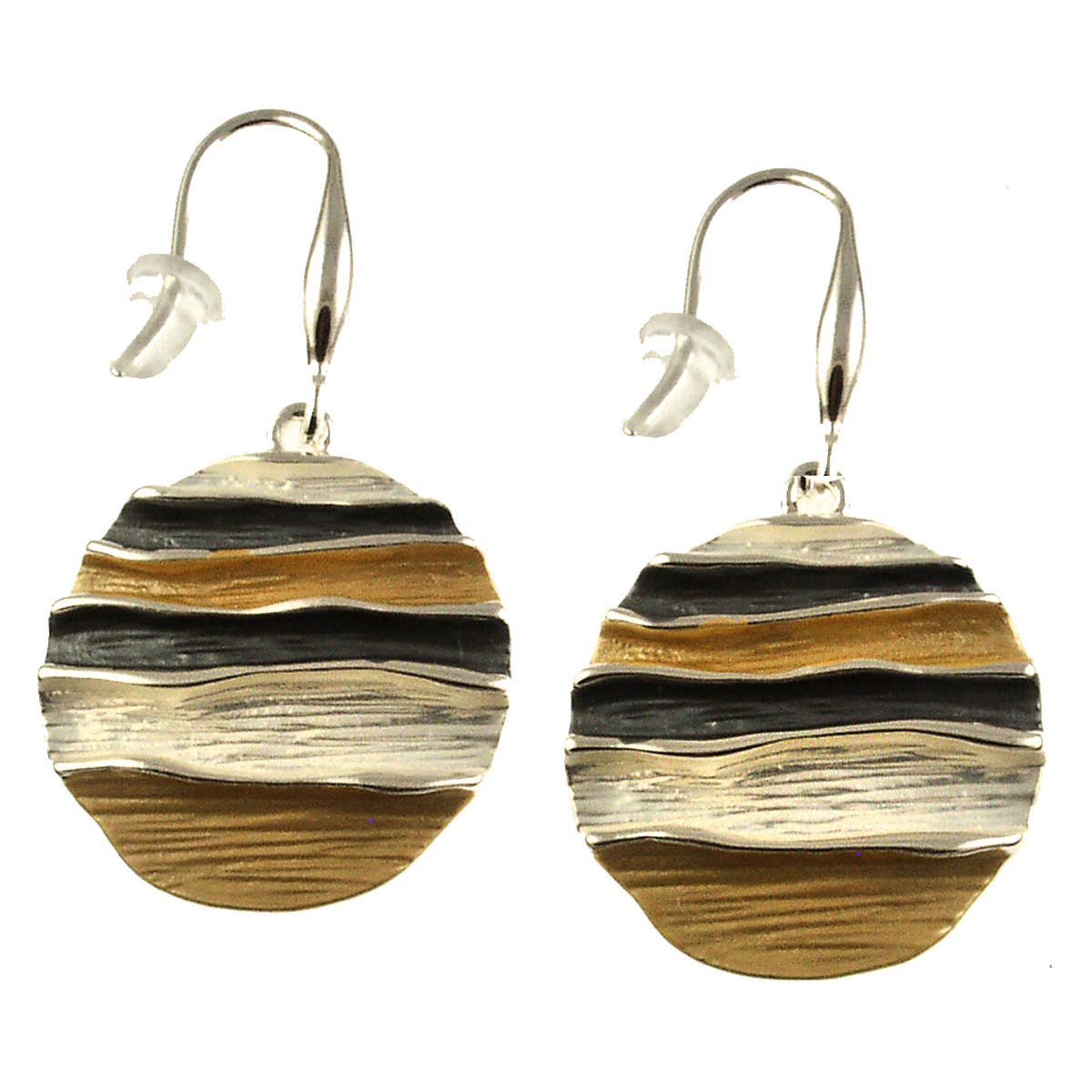 Ocean Waves Drop Earrings -Blue, Purple, Gold, Green