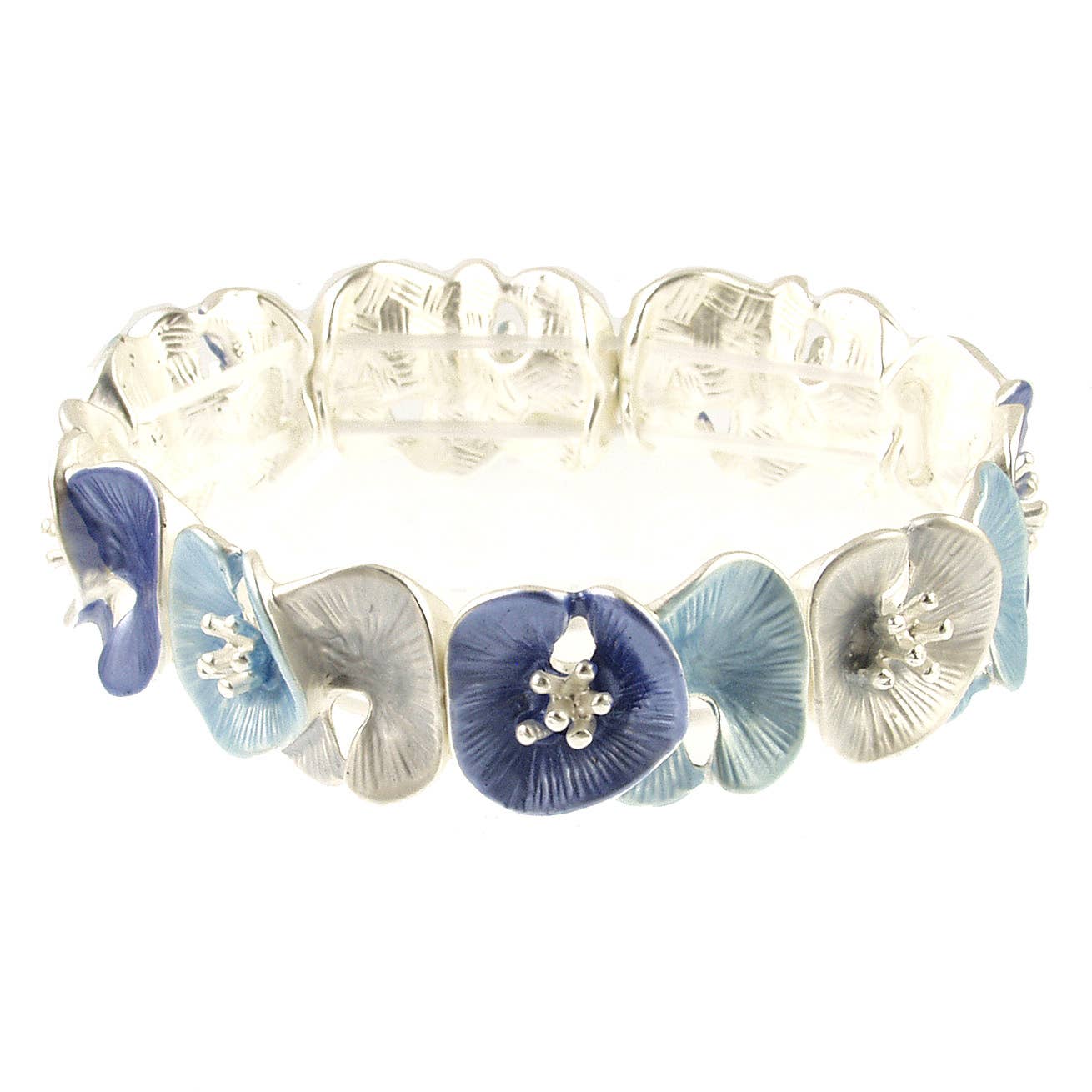 Stretch Bracelet - Lilypad Bracelet, Multiple Colors, 7.25"