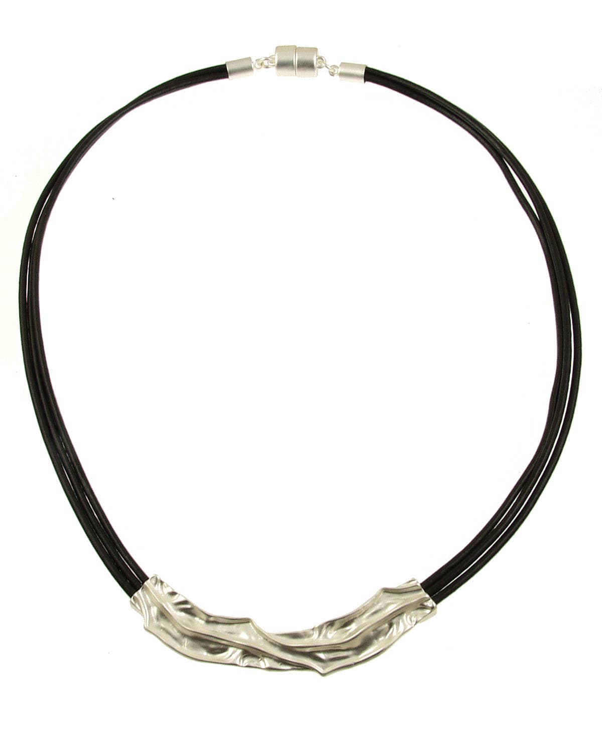 Twist design leather necklace
